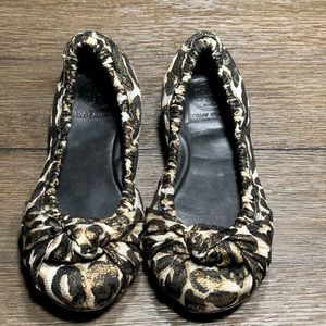 Tory Burch animal print flats size 6